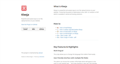 Desktop Screenshot of kleeja.com